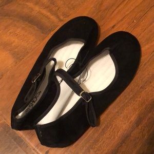 Black Velvet Mary Janes